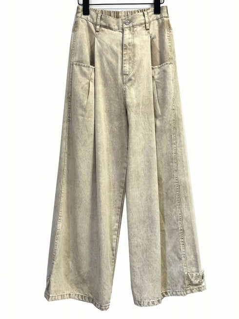 ウォッシュドタックワイドパンツ /3855-279BT